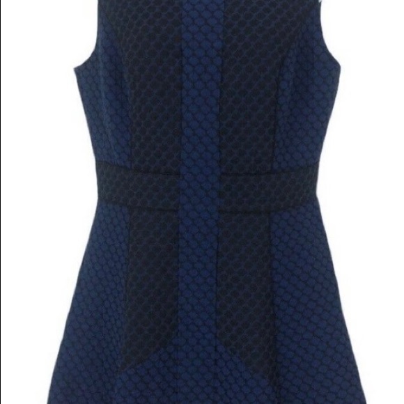 Trina Turk structured dress, size 6, pet and smoke free home, blue and black - Picture 8 of 8